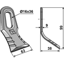 Couteau-Y pour broyeur 99x55mm adaptable - Blacksteel©