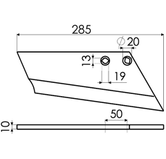 Flügelschar rechts für RAU SICAM