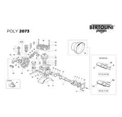 Pièces détachées pour pompe BERTOLINI - POLY 2073 adaptable