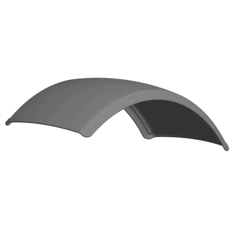 Garde boue pour roue avant de tracteur DUNLOFLEX E3800