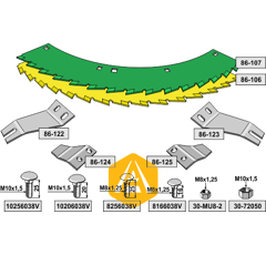 Kit-lames de scie pour JOHN DEERE LCA790404 adaptable - Blacksteel©