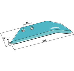 Aileron gauche pour RABE 6342.50.09 adaptable - BlackSteel©