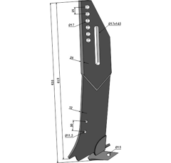 Dent sous-soleuse pour GREAT PLAINS P13813 adaptable - BlackSteel©