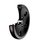 Roue métal avec pneu renforcé 330 x 50 mm adaptable