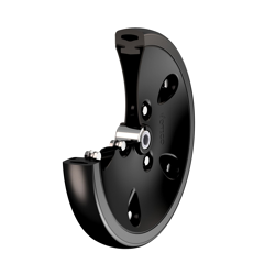 Roue métal avec pneu renforcé 330 x 50 mm adaptable