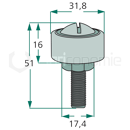 Galet Ø 31, 8 mm pour presses à balles NEW HOLLAND 40714 -  535922 adaptable