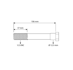 Schraube Ø 12,5 mm Landmaschine JOHN DEERE R53223 Nachbau