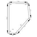 Vitre de porte de machine agricole MASSEY FERGUSON 3389398M2 adaptable