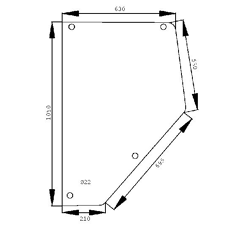 Türscheibe - Landmaschine MASSEY FERGUSON 3389398M2 - Nachbau