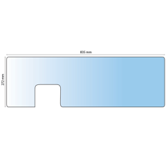 Vitre arrière pour machine agricole CASE IH 1500941C1 adaptable