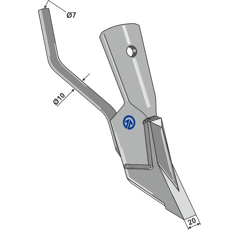Reja de cambio rápido 10 x 7 mm para sembradora para BOURGAULT adaptable - Blacksteel©