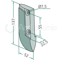 Metallschar für Sägerät LELY 2100416030 Nachbau