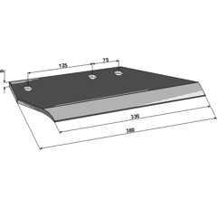 Aileron G pour KVERNELAND KK131125R adaptable 