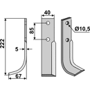 Fräsmesser Links 222 x 40 M.A.B Bocchini Nachbau
