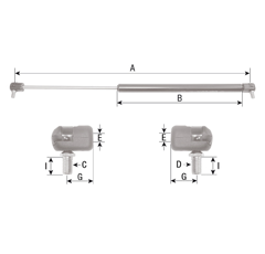 Gasdruckfeder 100 N für Traktor CASE IH - STEYR 199976062 - Nachbau