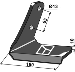 Aile gauche - Blacksteel pour AMAZONE 78708825 adaptable