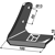 Aile gauche - Blacksteel pour AMAZONE 78708825 adaptable