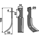 Fräsmesser Links 198 x 30 Benassi Nachbau