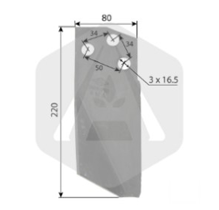 Décrotteur cultilabour gauche pour fraise - rotavator KUHN 51916810 origine