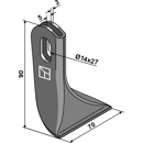Fléau pour broyeur 90x70mm PERUZZO 7020083 adaptable - Blacksteel©