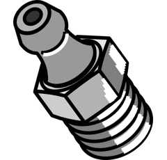 Raccord fileté de graissage M8 adaptable - BlackSteel©