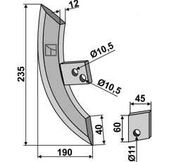 Soc pour semoir FIONA 2.137.301 adaptable - BlackSteel©