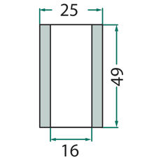 Entretoise 49x16 pour broyeur AGRIMASTER adaptable 