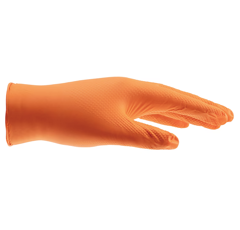 Boîte de 50 gants oranges phytosanitaires jetables en nitrile | GRIP