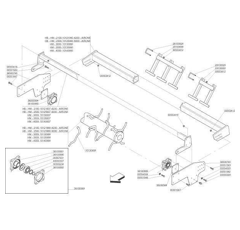 Palier de herse complet pour MASCHIO M43400467R origine