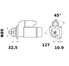 Démarreur MAHLE LETRIKA 24 V - 4 kW / MS 386