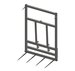 Pic bottes frontal 2001 mm pour type d'attelage FAUCHEUX G adaptable