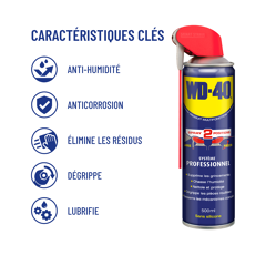 WD-40 Multifonction - 500mL | Lubrifiant Polyvalent et Performant