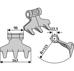 Marteau pour broyeur TORTELLA 2779700 adaptable - Blacksteel©