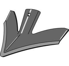 Soc à ailettes à échange rapide pour déchaumeur 305 mm adaptable