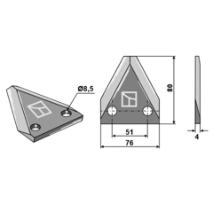 Strautmann Futtermischwagenmesser 60644510 / 60644505