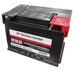 Batterie tracteur 12v 62Ah 540A + à droite |  TECHNI-POWER