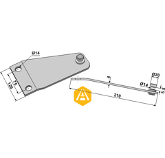 Porte couteau pour faucheuse PEZET PZ-0243 - adaptable