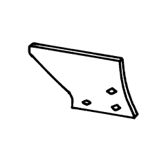 Versoir de rasette droit bore pour charrue KUHN 618000 adaptable