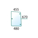 Vitre latérale de cabine pour tracteur CASE IH 134671085 adaptable