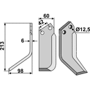 Fräsmesser Links 213 x 60 Nibbi Bruno Nachbau
