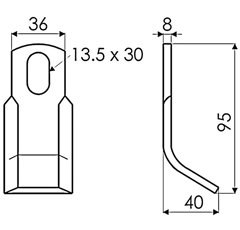 Fléau pour broyeur ROUSSEAU 5.254.30 origine