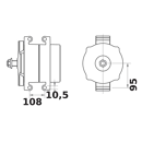 Lichtmaschine IA 1675 / 14V 270A Mahle-Iskra-Letrika  