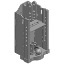 Lagerbock HVLB, Kugel 80W= 311 S30, Fendt Favorit 600 LS, LSA, S, SL,Farbe AGCO-Grau, Scharmüller