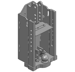 Lagerbock HVLB, Kugel 80W= 311 S30, Fendt Favorit 600 LS, LSA, S, SL,Farbe AGCO-Grau, Scharmüller