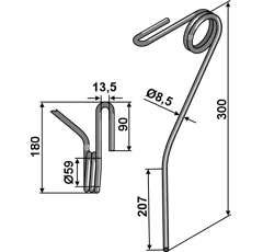 Peigne pour semoir KUHN 53039010 adaptable