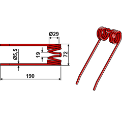 Dent de pick-up pour presse à balles WELGER 0940.52.67.00 adaptable - BlackSteel©