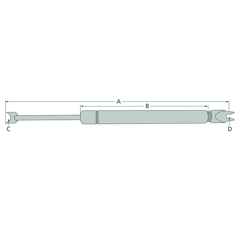 Vérin à gaz pour tracteur FENDT H816810020100 adaptable
