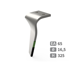 Dent de herse rotative Gauche plaquettes carbure FRANDENT 448002 adaptable