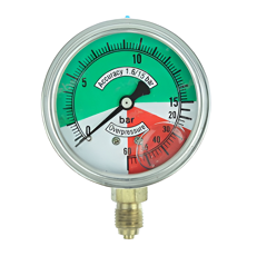 MANOMÈTRE GLYCÉRINE FILET 1/4'' M - Ø 63 MM - 60 BAR