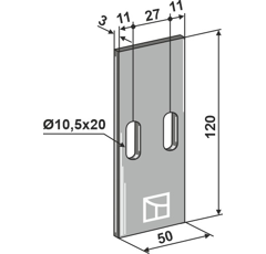 Racloir pour rouleaux packer SICMA 060800 adaptable 